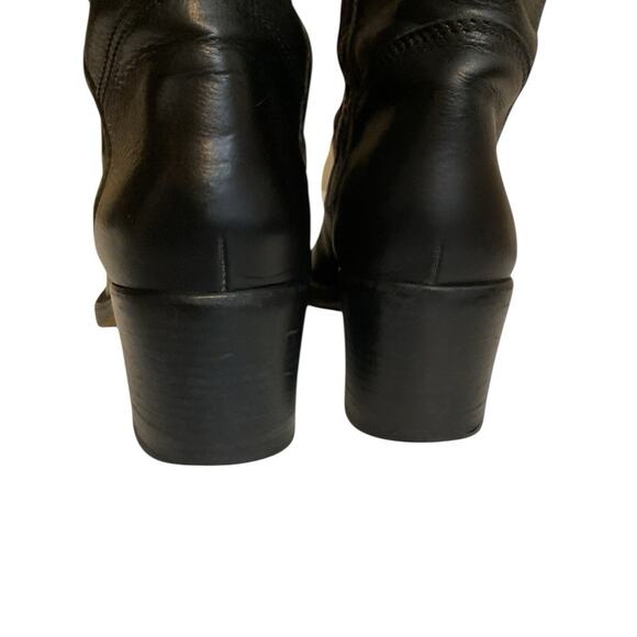 RALPH LAUREN COLLECTION Purple Label Black Leather Over the Knee Boots 6.5 Italy - Picture 10 of 16
